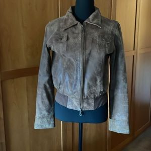 Leather bomber jacket sz small